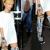 Rihanna ασπρόμαυρες μπότες