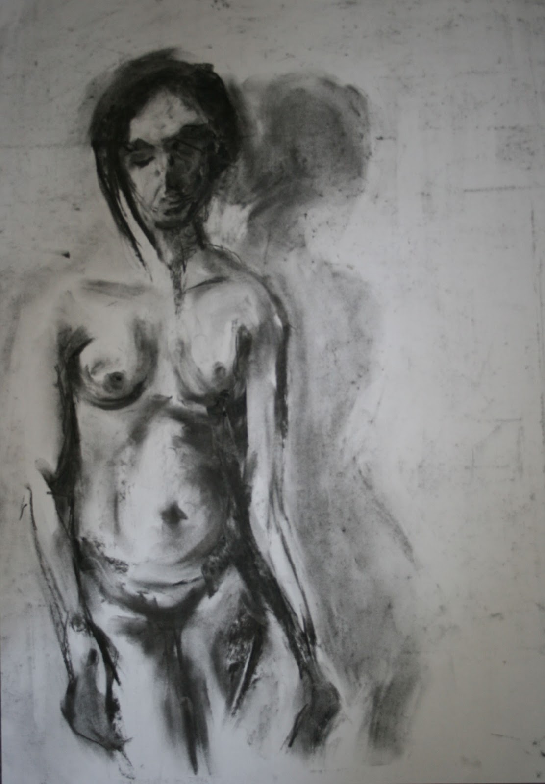 Live Drawing 20 min. Charcoal on paper