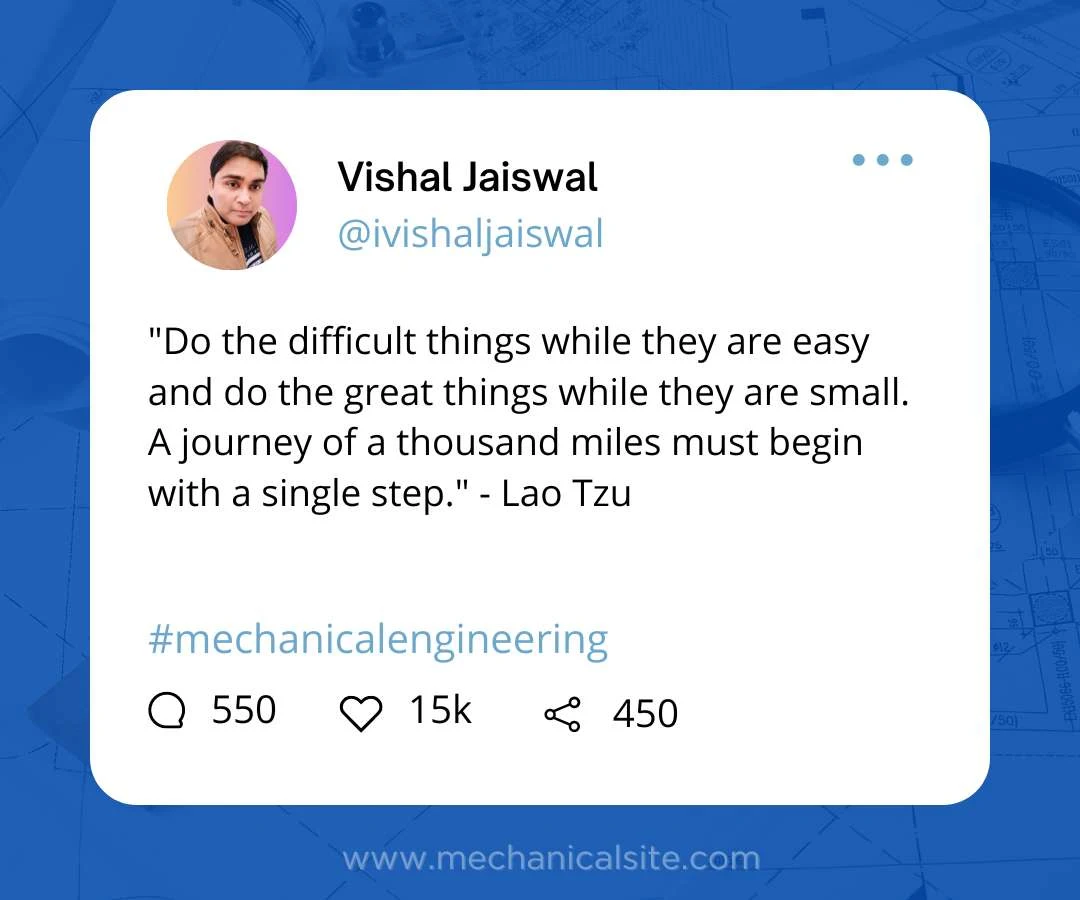 "Do the difficult things while they are easy and do the great things while they are small. A journey of a thousand miles must begin with a single step." - Lao Tzu