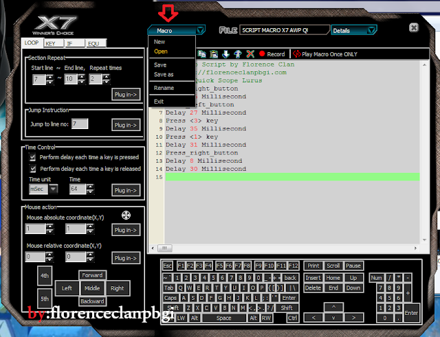 TUTORIAL MUDAH CARA SETTING MOUSE MACRO X7 UNTUK PB