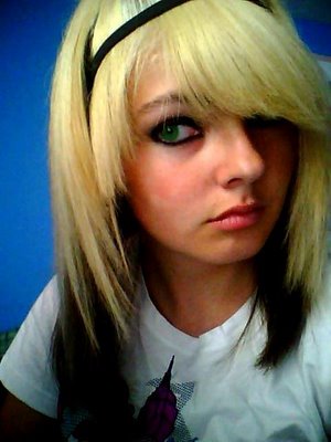 blonde medium emo hairstyles for girls hair pictures photos