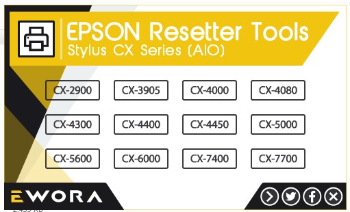 Resetter Epson CX Series (AIO)