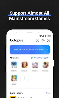 تطبيق Octopus للعب ألعاب باستخدام الكنترول وكيبورد للاندرويد