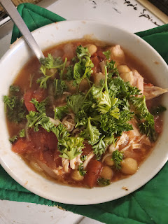 Chicken and chickpea stew with parsley