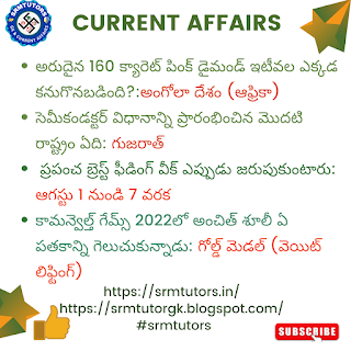 August 02 CA Quiz in Telugu