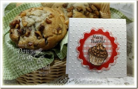BakingGiftTags, Recipe Card and Tag Dies, Baking Tag Sentiments, Gingham Background, Our Daily Bread designs, Dawn Lusk