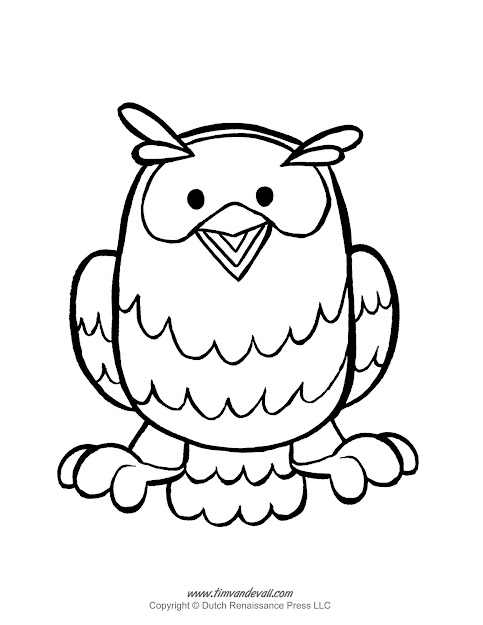 Printable Owl Template Owl Printable Owl Coloring Page  Owl Clipart Owl  Template