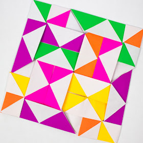 How to make origami paper quilts- such a fun kids' math art and craft idea to do with friends