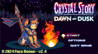 The title screen for Crystal Story: Dawn of Dusk.