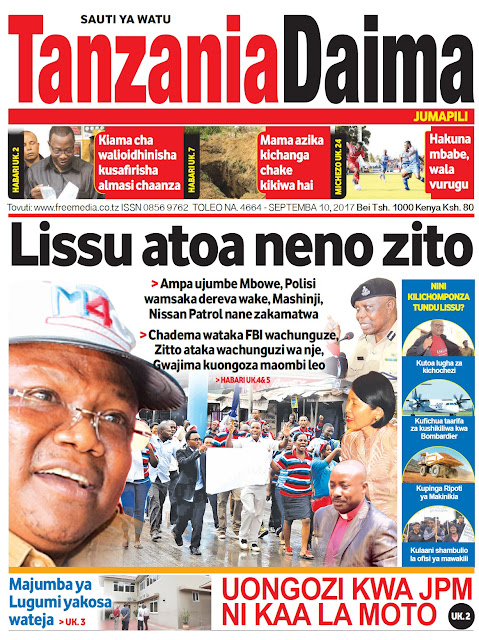 MAGAZETI YA JPILI SEPT 10 2017