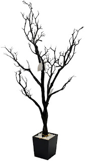 This 4-foot black Halloween tree would make a great home for your Halloween ornaments.