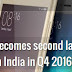 Xiaomi becomes second largest smartphone vendor in India in Q4 2016