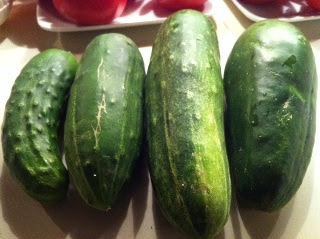 Cut up some cucumbers
