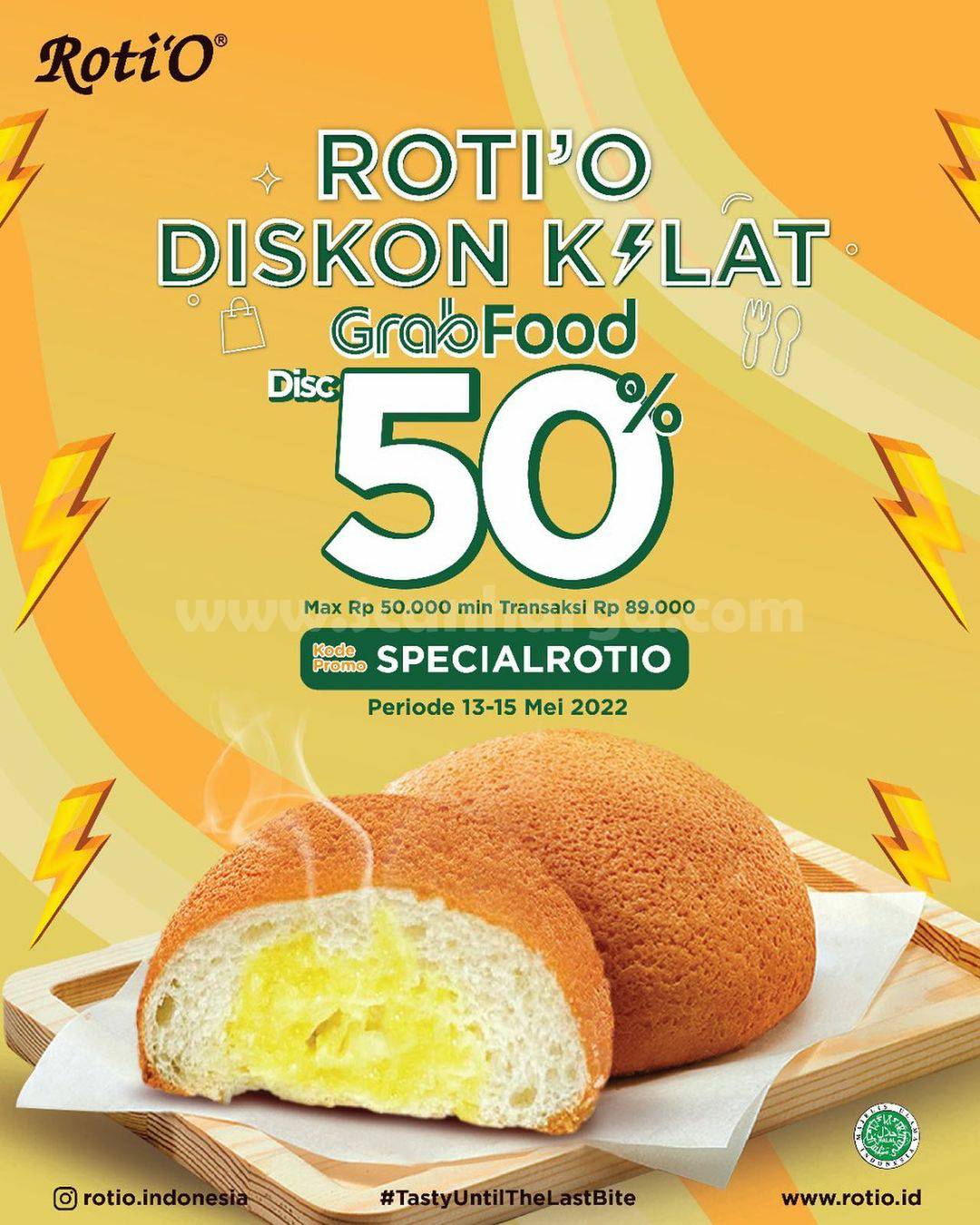 Roti O Promo Diskon Kilat RotiO hingga 50% via Grabfood