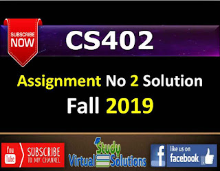 CS402 Assignment No 2 Solution of Fall 2019 - Theory of Automata