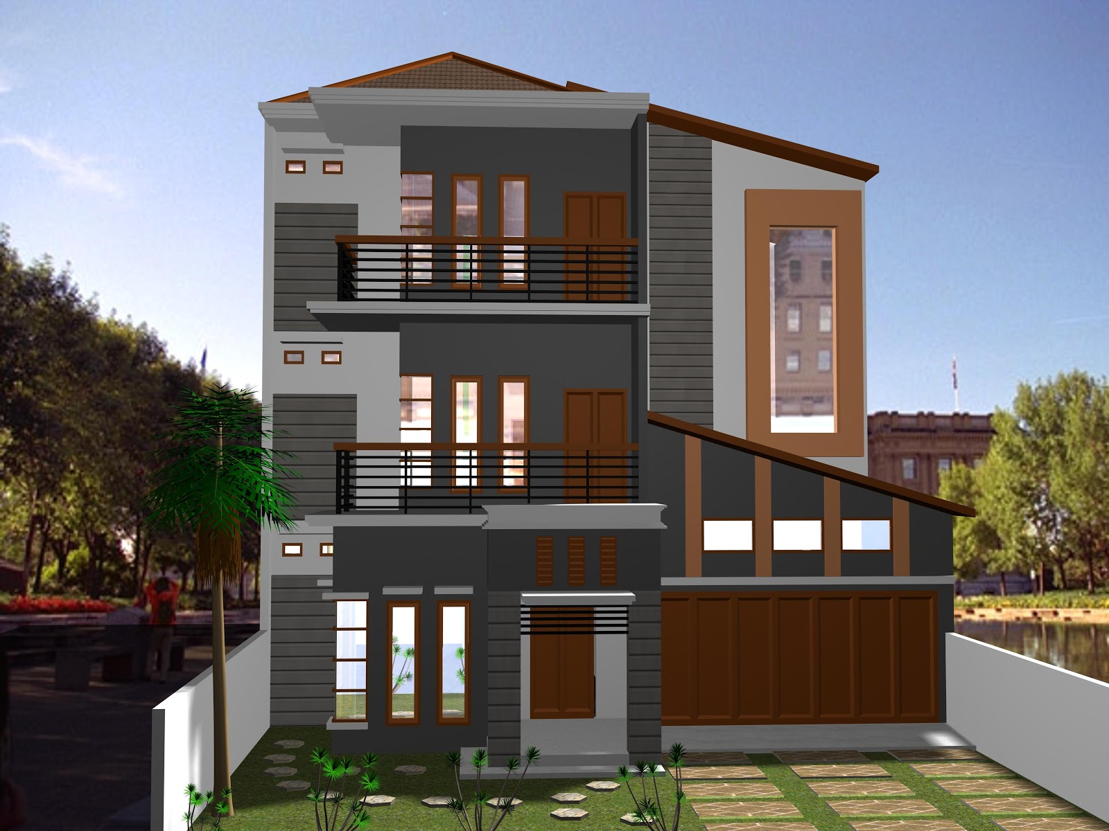 15 Contoh Terbaru Rumah Minimalis tiga Lantai Yang Nampak Mewah Dan