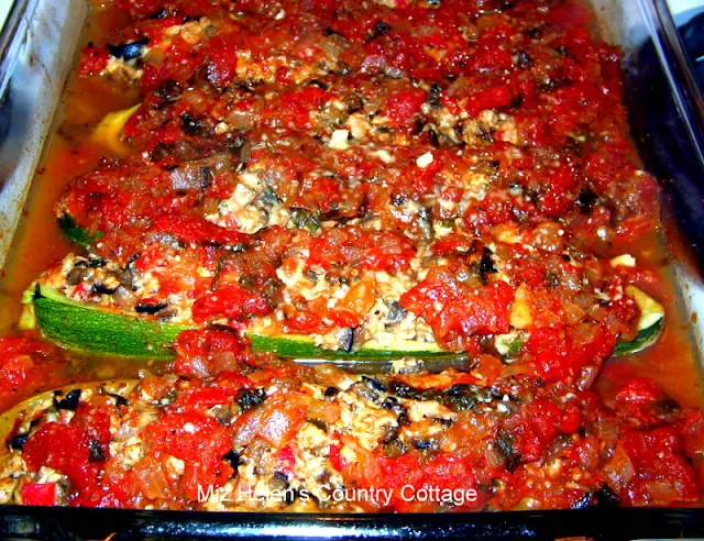 Whats For Dinner Next Week: Stuffed Zucchini at Miz Helen's Country Cottage