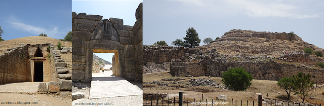 Tumba de Agamenón, puerta de los leones, acrópolis de Micenas