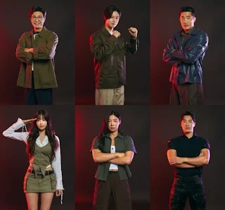 The Iron Squad W Studio MCs Kim Seong Ju, Kim Hee Chul, Kim Dong Hyun, Chuu, Jang Eun Sil, and Choi Young Jae