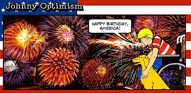 johnny optimism, medical, humor, sick, jokes, boy, wheelchair, doctors, hospital, stilton jarlsberg, book, free, kindle, volume two, 4th of July