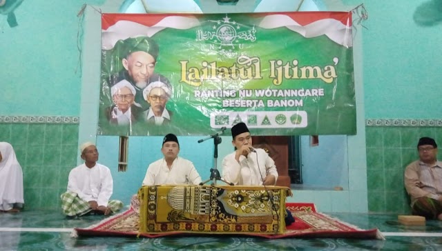 Rutinan " Lailatul Ijtimak Pengurus Ranting NU Wotanngare bersama BANOM