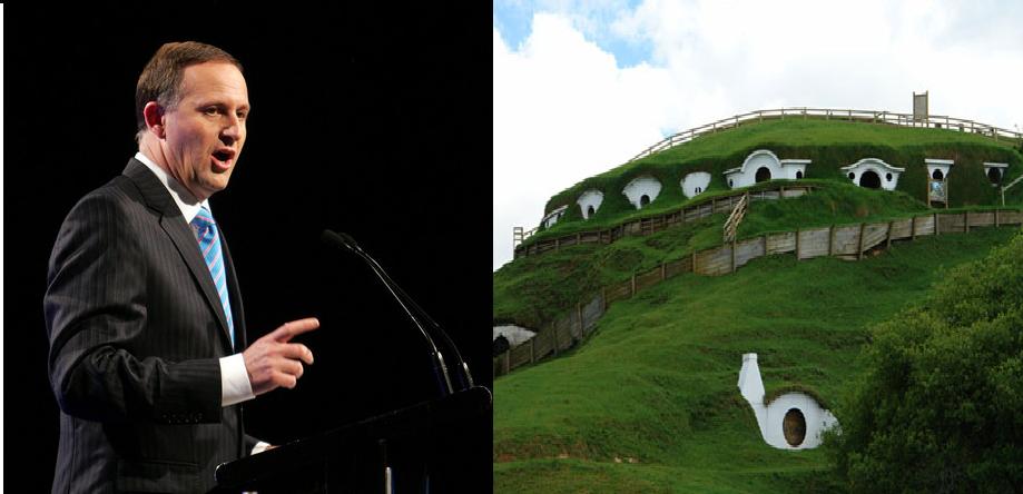 john key new zealand prime minister. hobbit to stay in NewZealand