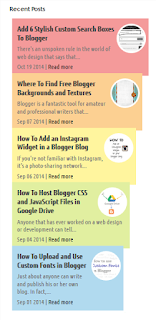 Widget Recent Post Keren di Blogger