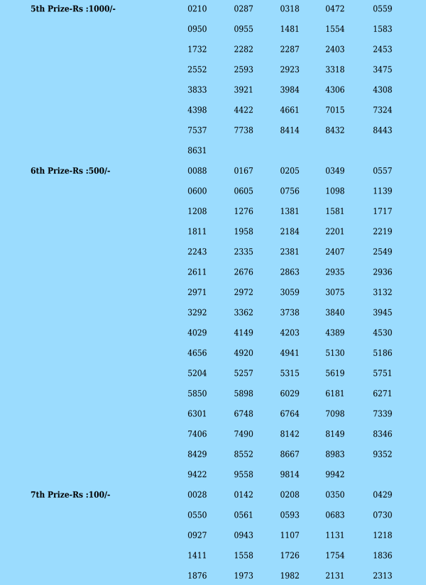 Nirmal NR319 Official Result Page 2