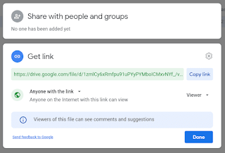 anyone link types on google drive