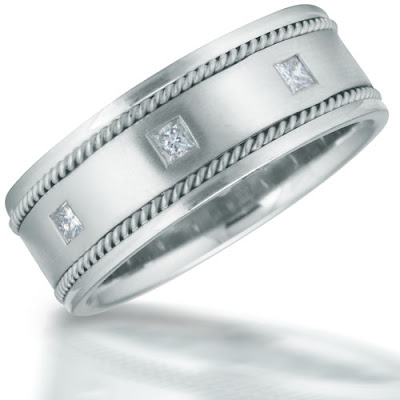 Novell 39s P18158GCC is a platinum wedding band that is 8mm wide