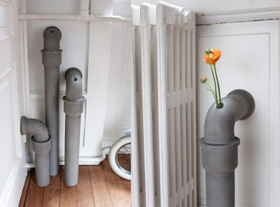 The industrial concrete pipe flower vases from Lyon Béton perfect for your home decoration