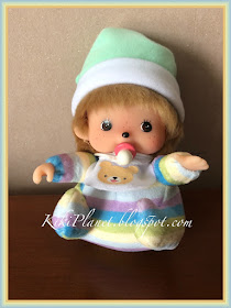 Bebichhichi Brown hair romper boy référence 260133 monchhichi kiki doll