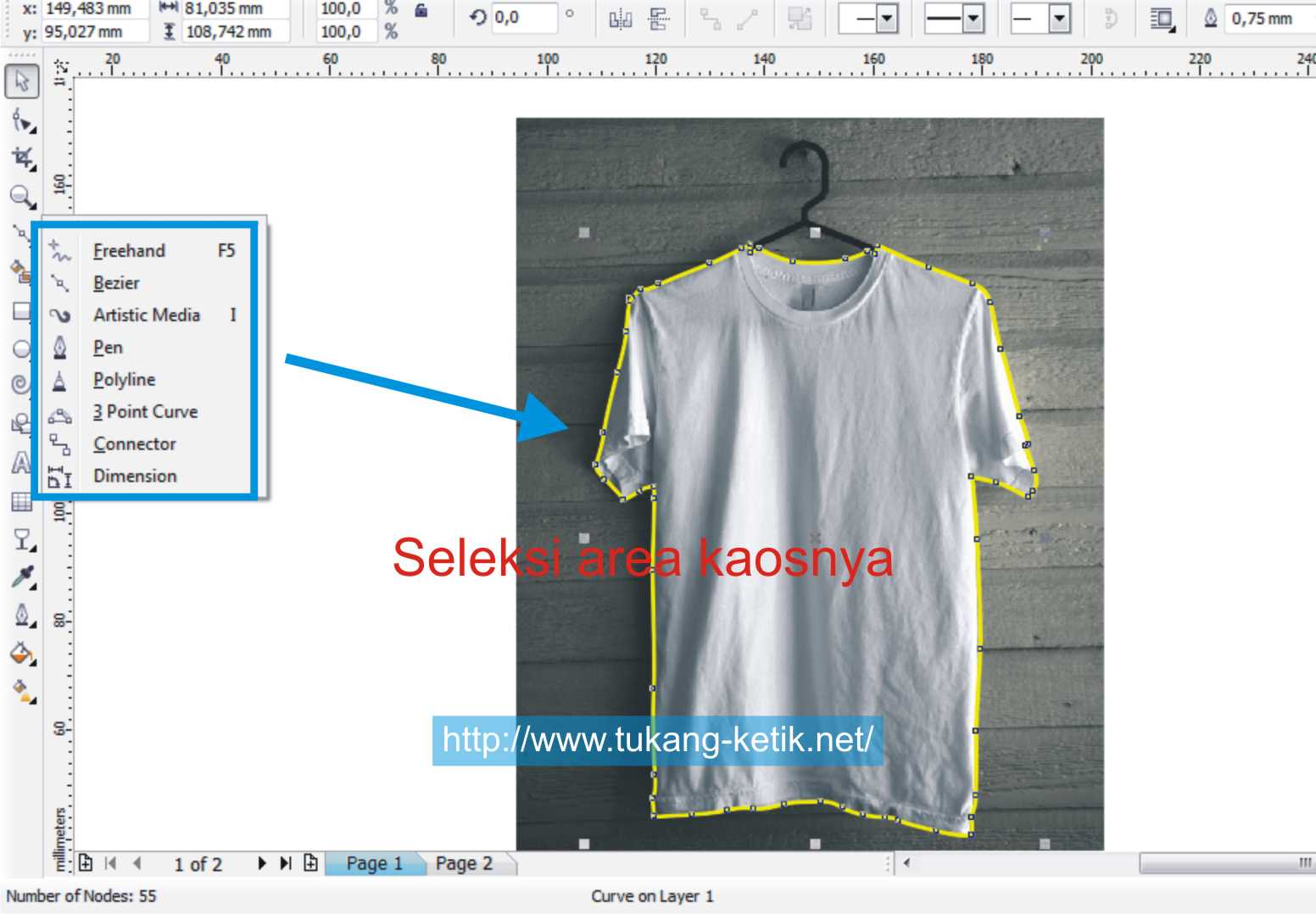 Cara Merubah Warna T Shirt Mockup Dengan CorelDRAW Tukang Ketik