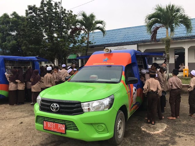 Gigih! Lewat Jalan Memutar, Dispersip Kalsel Sambangi Sekolah di Tanbu 