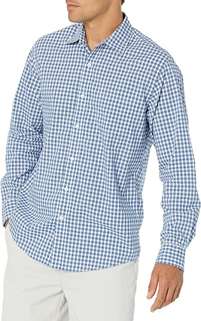 Amazon Essentials Men's Regular-Fit Long-Sleeve Casual Poplin Shirt