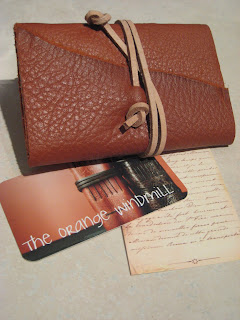 Hand Stitched Leather Journal by the Orange Windmill