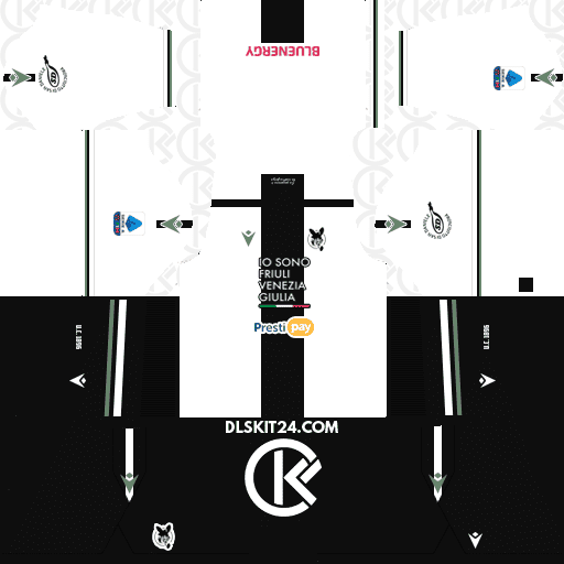 Udinese Calcio Kits 2023-2024 Macron - Dream League Soccer Kits 2024 (Home)
