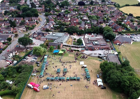 Aerial view of Fete and surrounding land