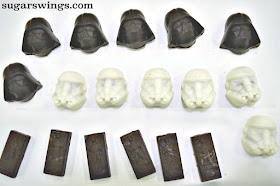 make star wars chocolates from ice cube tray mold
