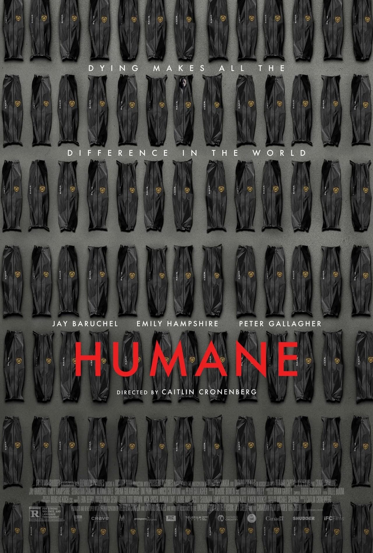 Официальный постер фантастического хоррора Humane («Гуманный способ») Кэйтлин Кроненберг