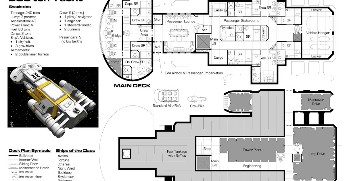 Yet Another Traveller Blog: Deck Plans - Starship: 200 ton 