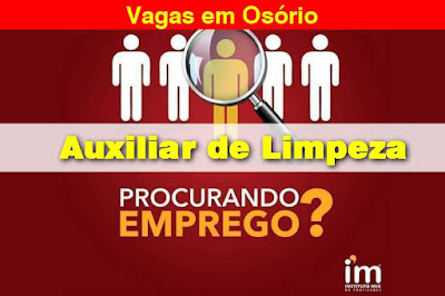 Instituto Mix abre vaga para Auxiliar de Limpeza em Osório