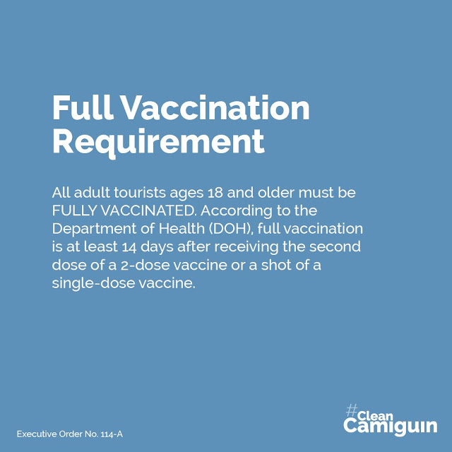 2022 CAMIGUIN TRAVEL REQUIREMENTS for TOURISTS & VISITORS