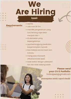 Lowongan Kerja Kasir di Vapeoi Lowongan Kerja Kasir di Vapeoi