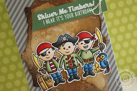 Sunny Studio Stamps: Pirate Pals Boy Themed Birthday Card by Eloise Blue