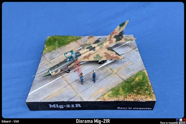 Diorama, Mig-21R Eduard au 1/48.