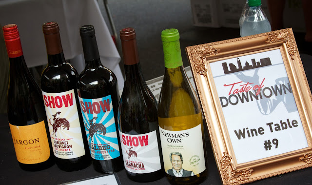 Taste of Downtown in Lansing, Michigan. Wine tasting table.