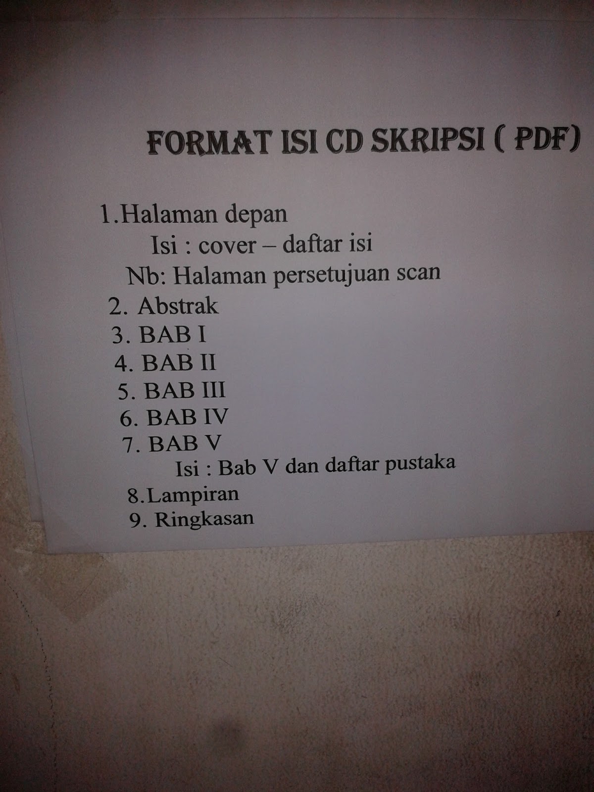 untuk bebas perpus persyaratannya ringkasan skripsi kertu perpus skripsi dalam CD dg format