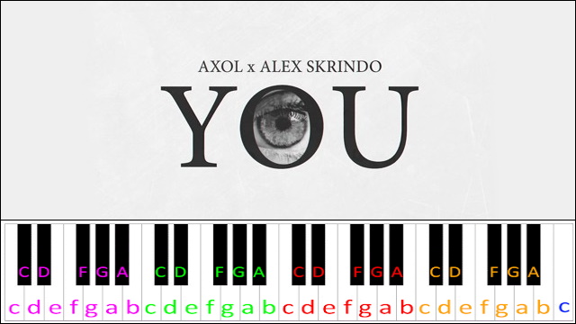 You by Axol x Alex Skrindo Piano / Keyboard Easy Letter Notes for Beginners