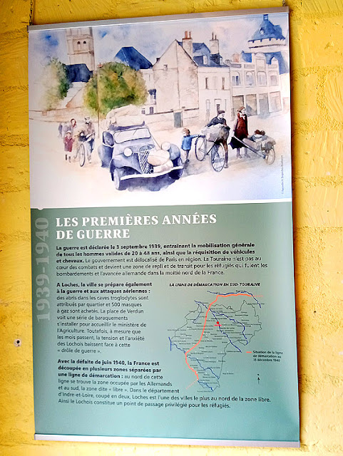 Exhibition poster Loches in 1944, Indre et Loire, France.